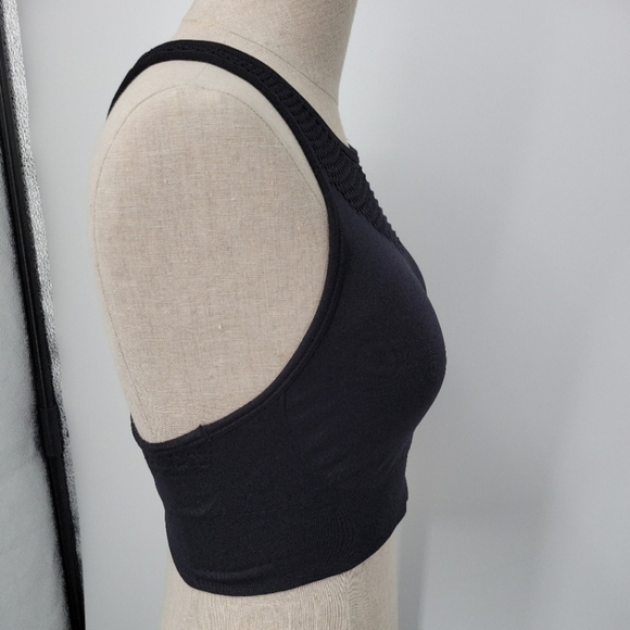 New Balance Black Mesh Racerback Padded Sports Bra Size Large - Picture 5 of 11